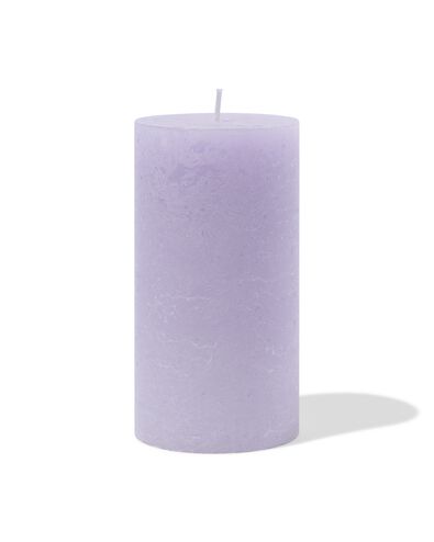 bougie rustique &Oslash;7x13 cm blanc lilas 7 x 13 - 13504205 - HEMA