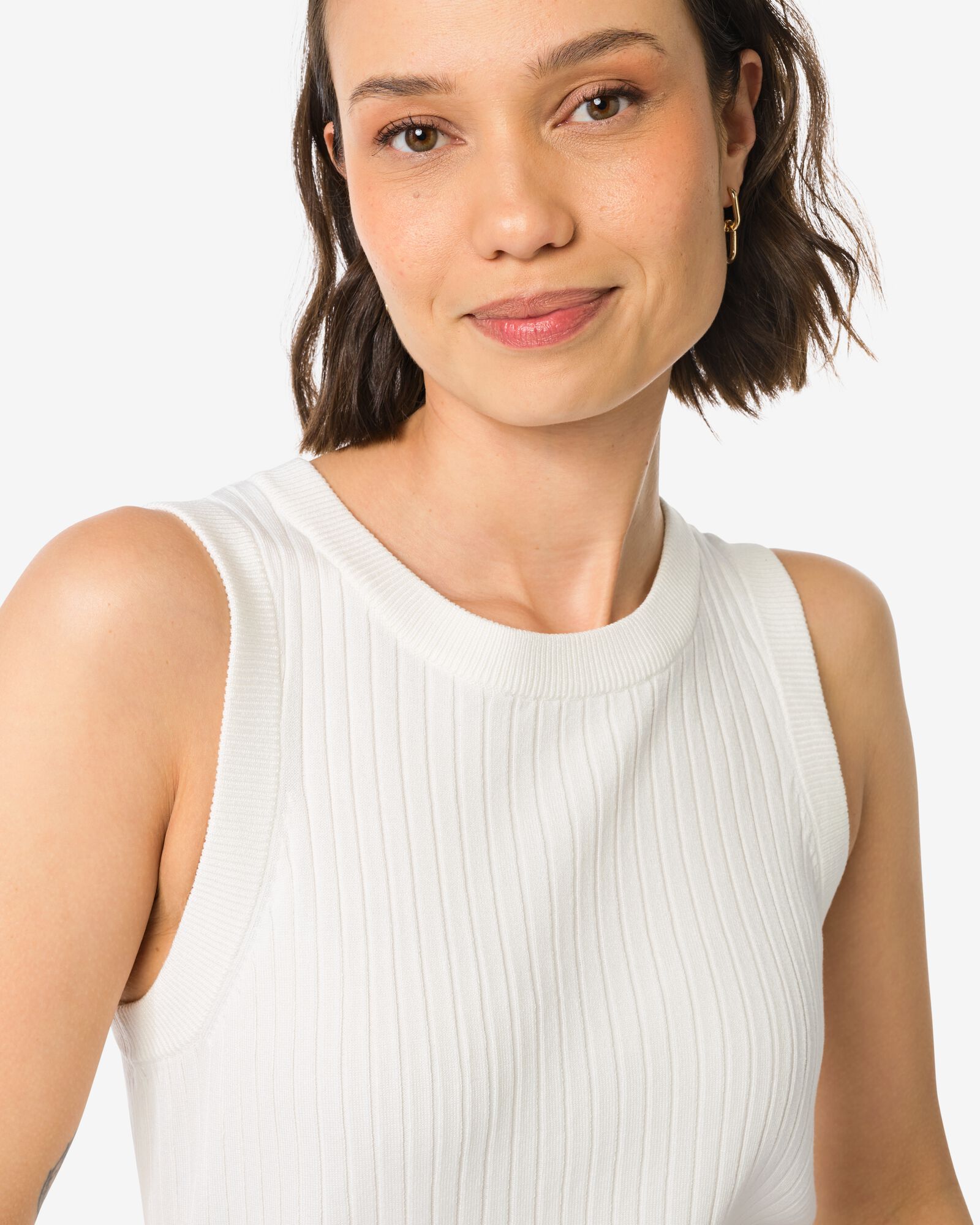Damen-Tanktop Frida, gerippt wei&szlig; - 36258950WHITE - HEMA