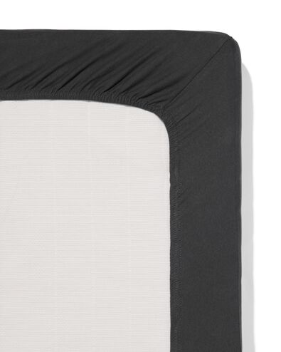 drap-housse 90x200cm coton doux gris fonc&eacute;  - 5190043 - HEMA
