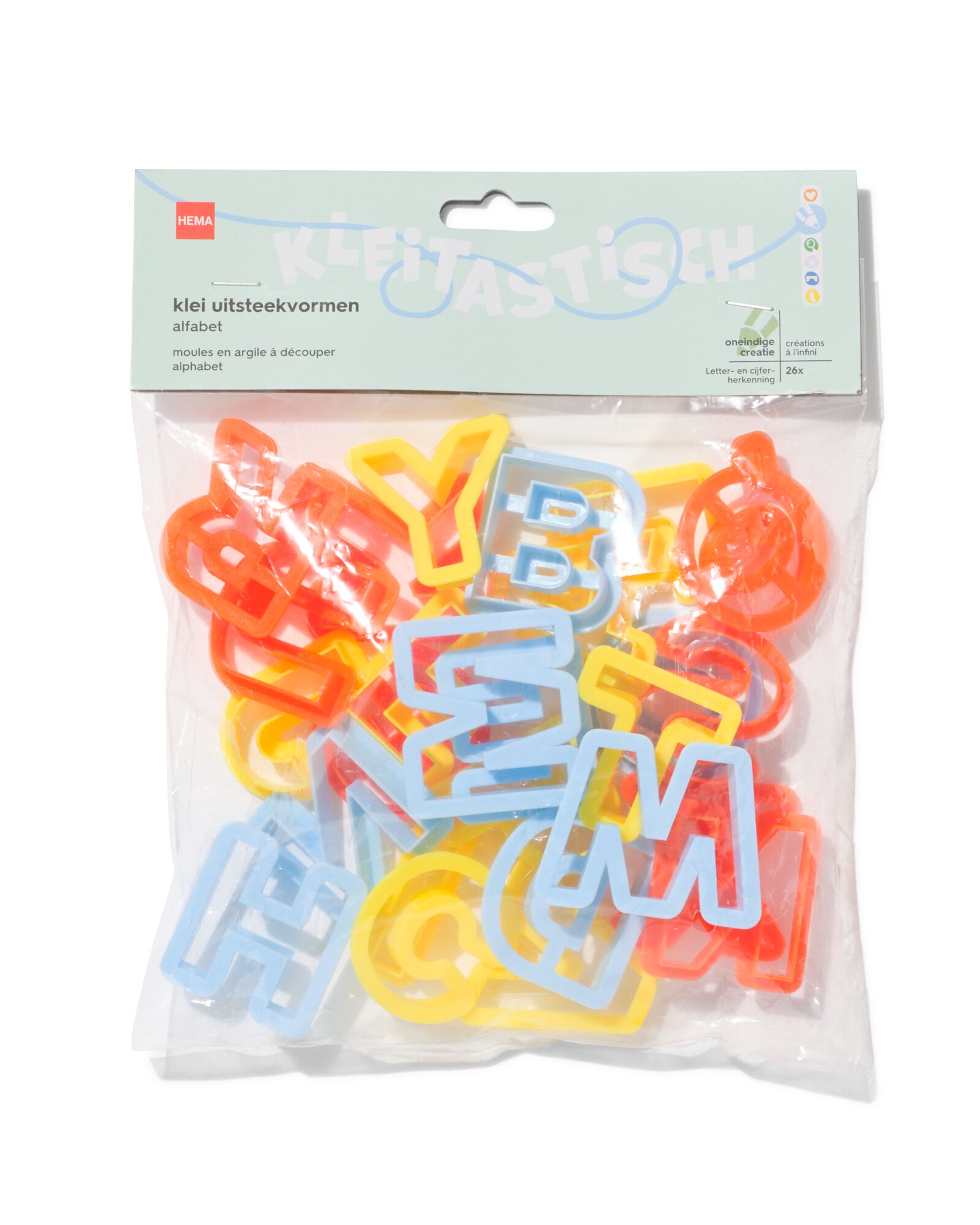 klei uitsteekvormpjes alfabet - 15900377 - HEMA