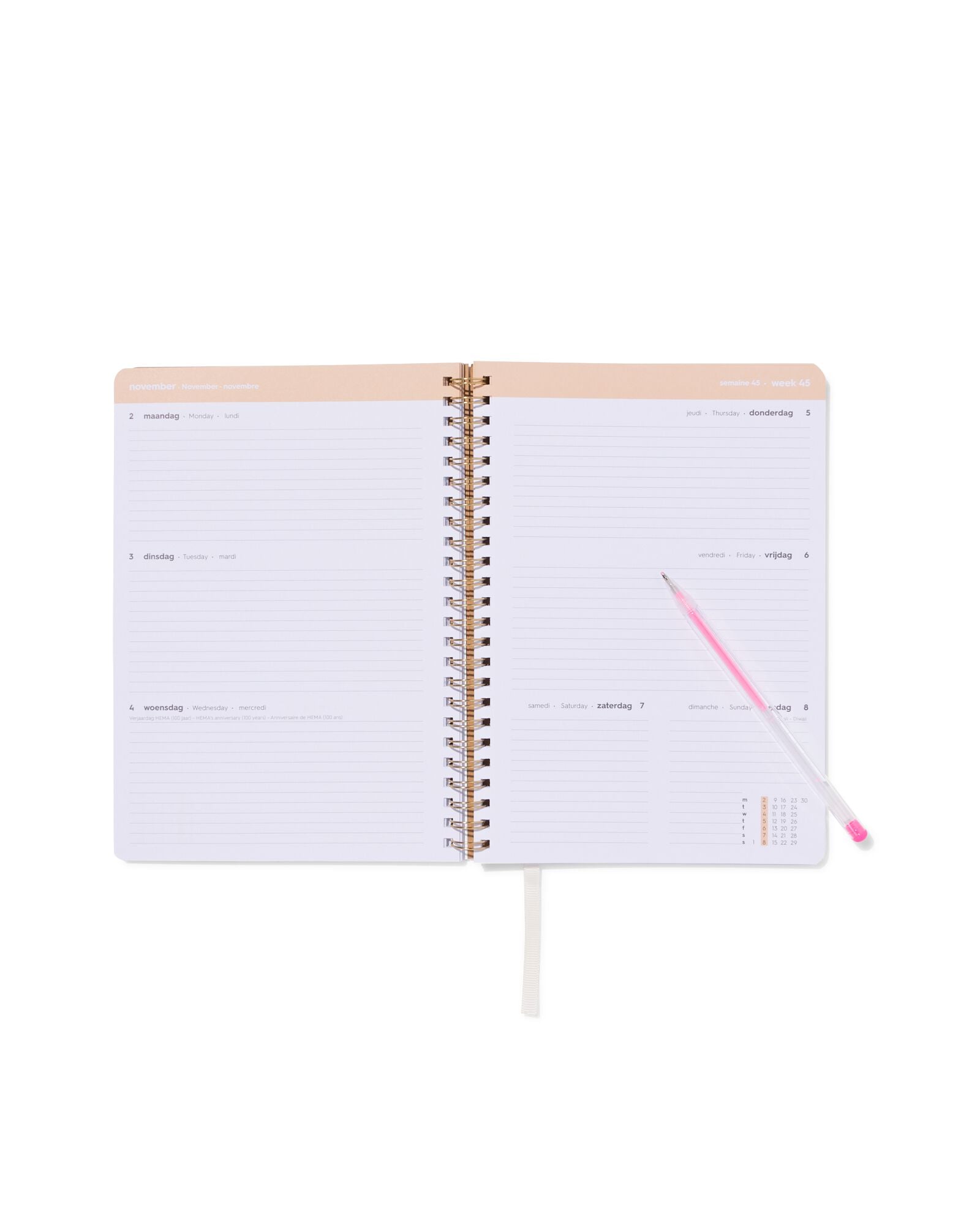 agenda scolaire 2026-2027 A5 kraft - 14505652 - HEMA