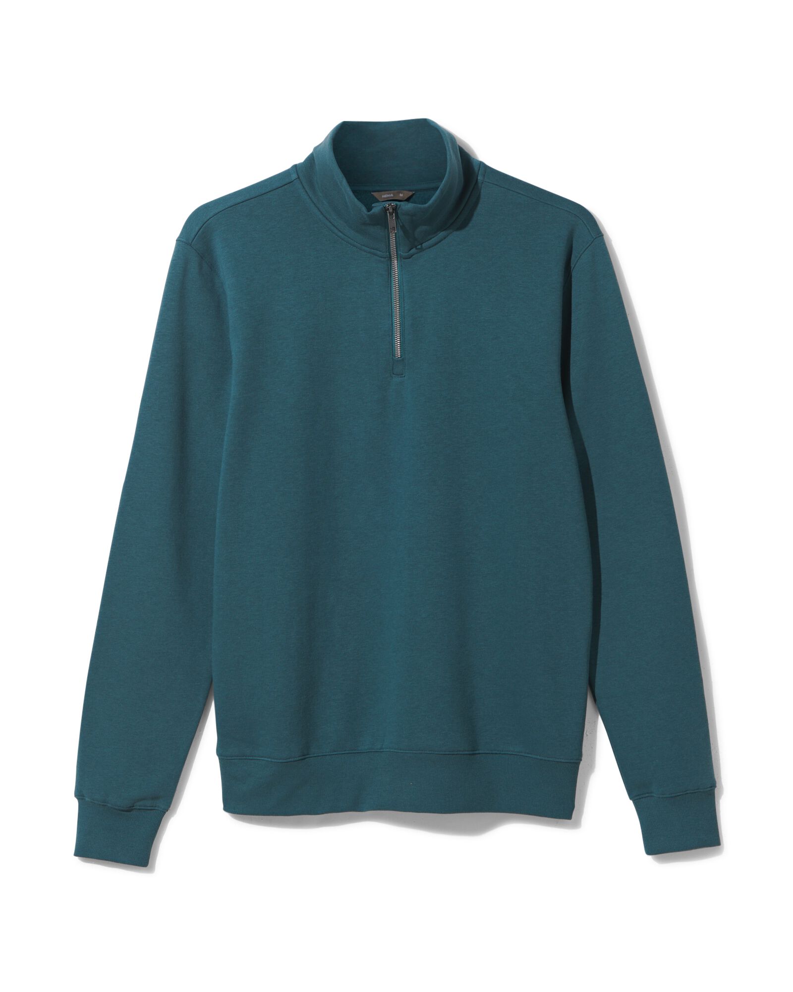heren sweater met rits blauw XL - 2101423 - HEMA