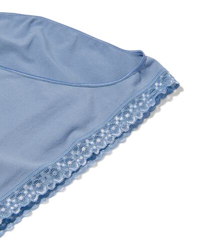 slip femme sans coutures avec dentelle bleu M - 19670716 - HEMA