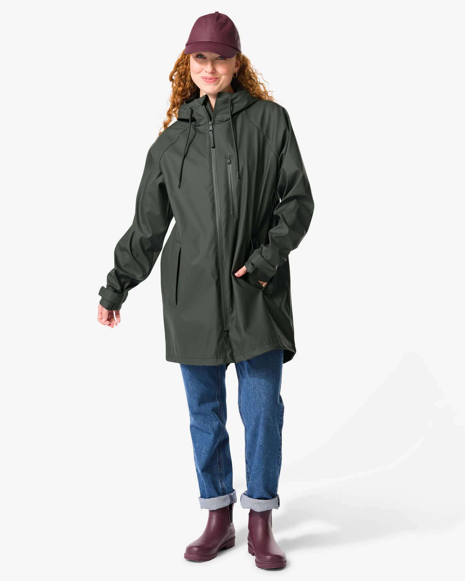 regenjas voor volwassenen groen groen - 34450540GREEN - HEMA