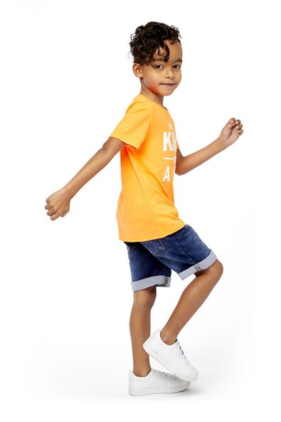 t-shirt enfant orange vif - 1000018921 - HEMA
