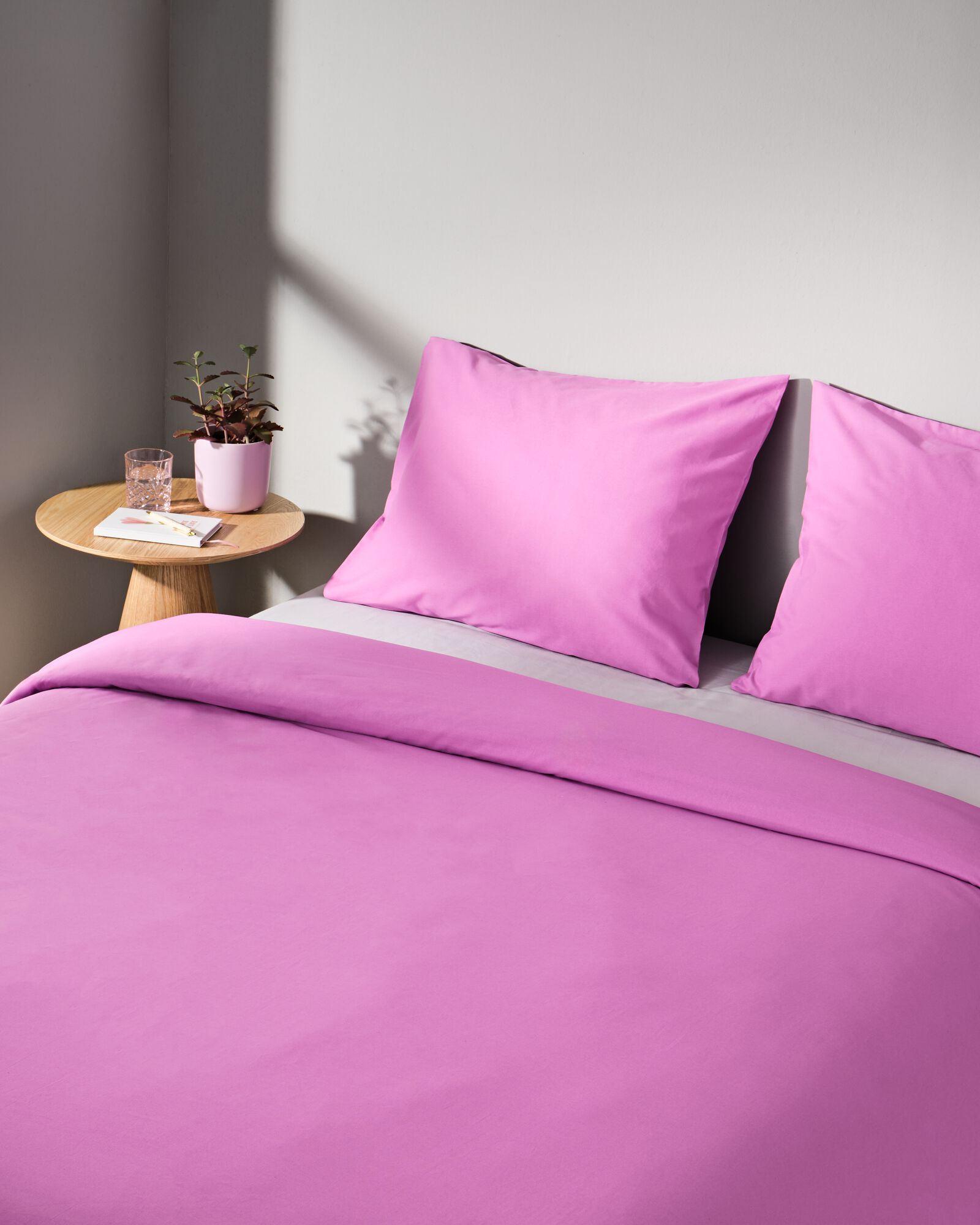 housse de couette 240x200/220 cm coton doux violet - 5750069 - HEMA