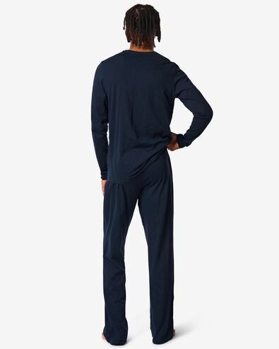 Herren-Pyjama dunkelblau L - 23686603 - HEMA