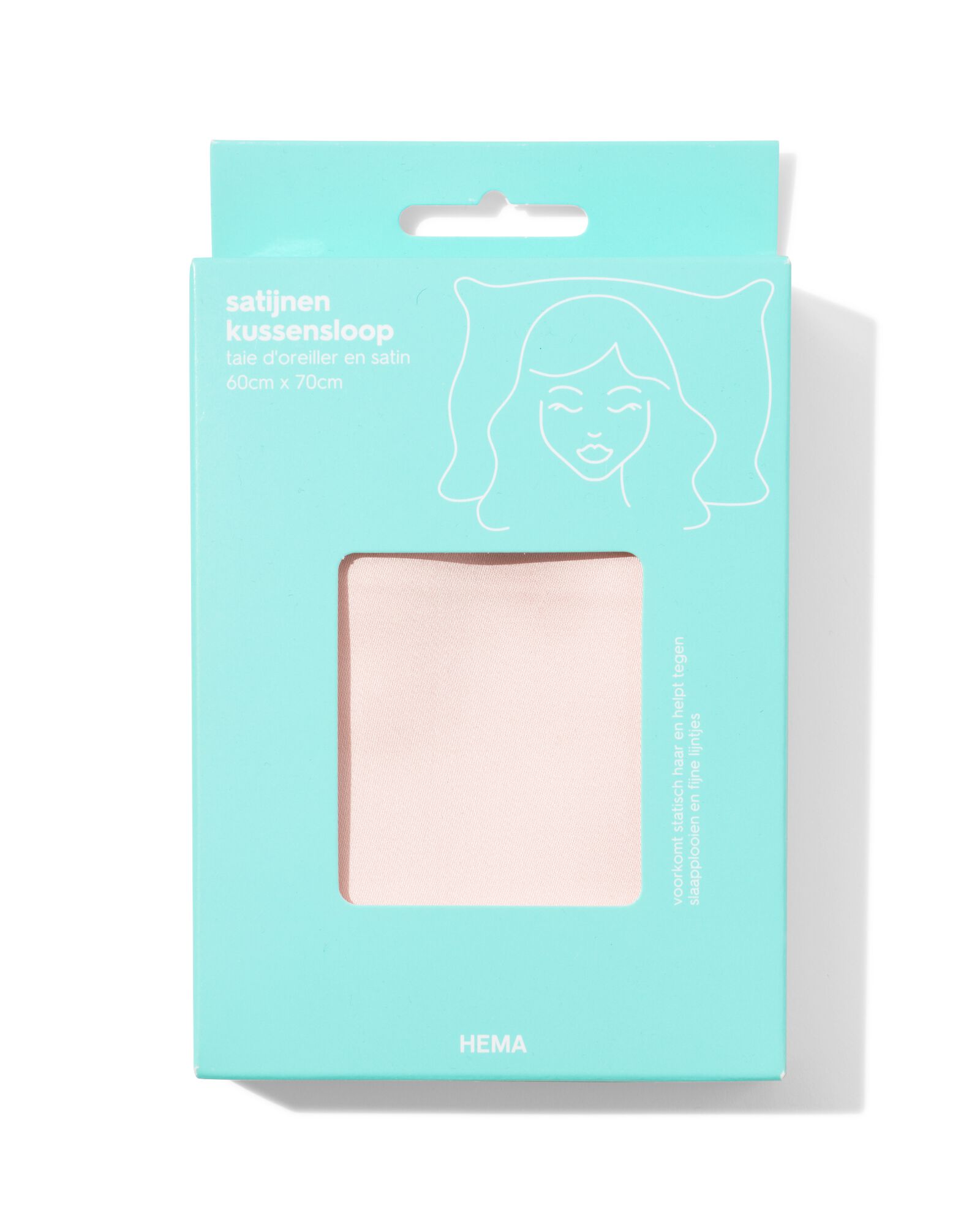 taie d'oreiller 60x70cm satin - 11890016 - HEMA