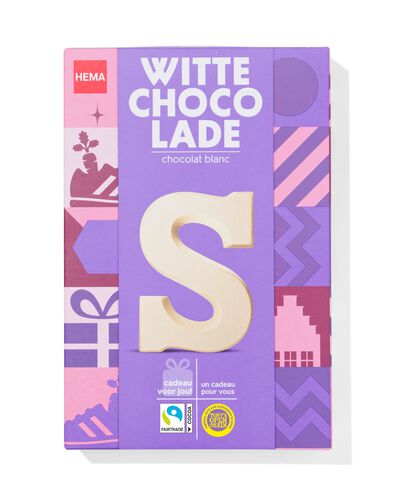 lettre en chocolat blanche S 140g - 24403119 - HEMA