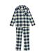 pyjama enfant flanelle à carreaux bleu foncé bleu foncé - 23080480DARKBLUE - HEMA
