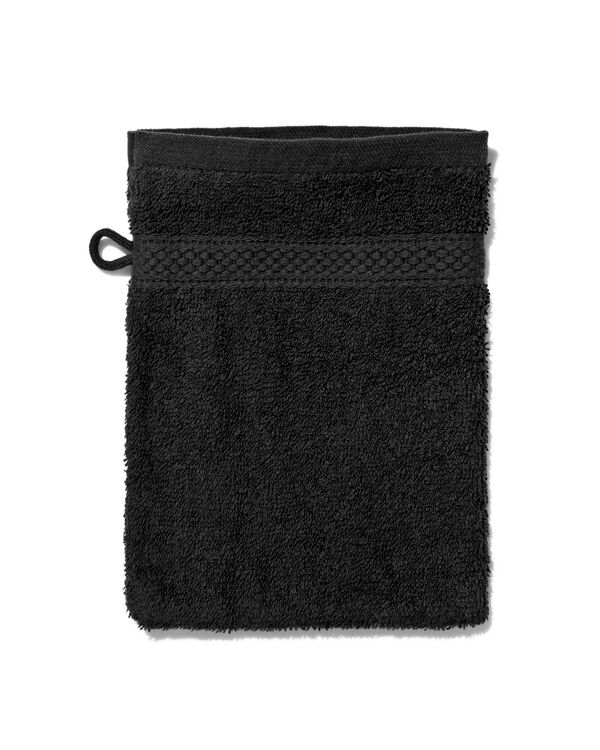 gant de toilette de qualit&eacute; &eacute;paisse noir - 5210133 - HEMA