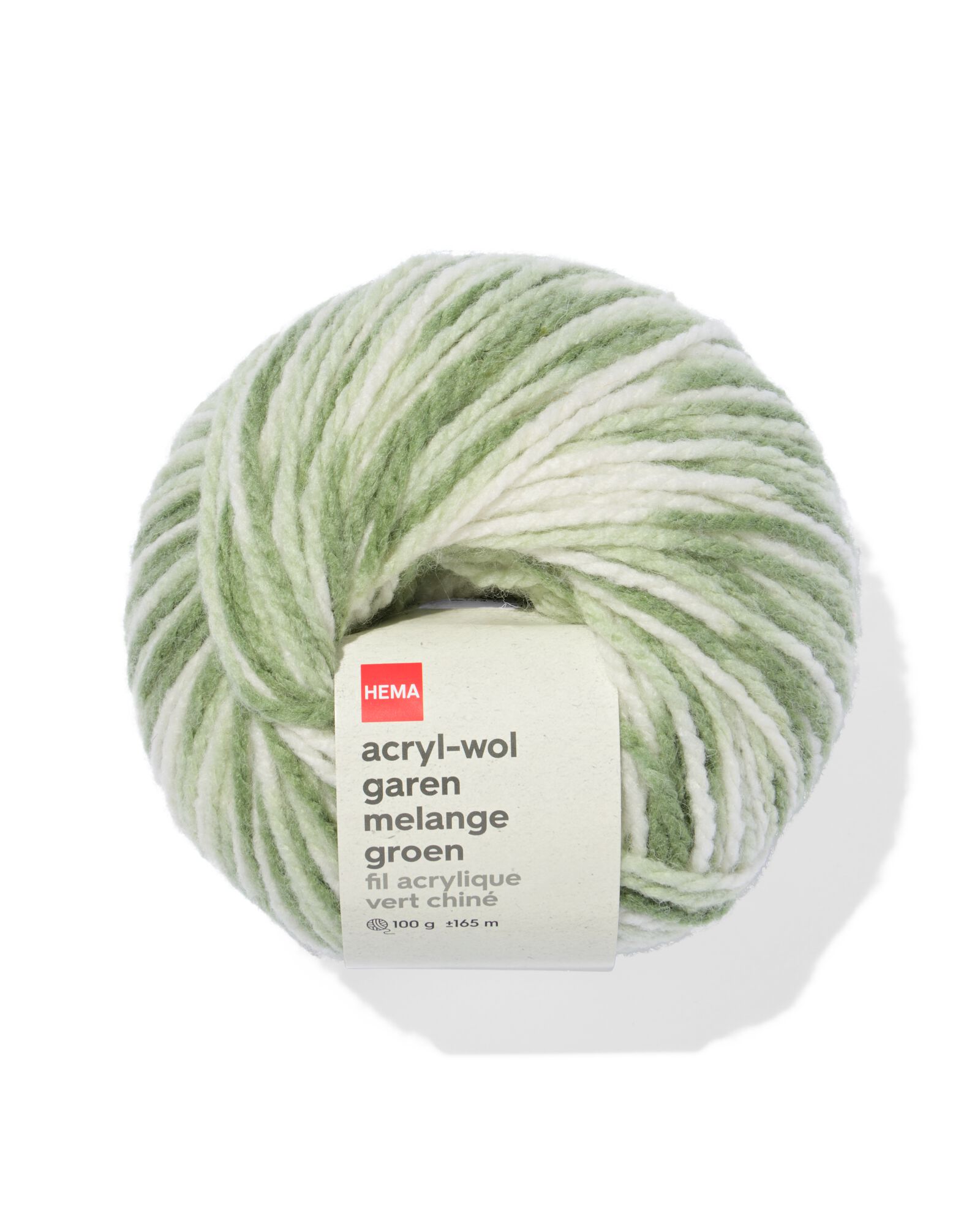 Garn, Acryl/Wolle, gr&uuml;nmeliert, 100 g, 165 m - 60760049 - HEMA