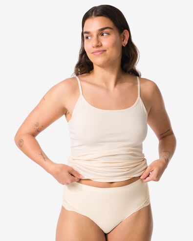 medium corrigerende string met kant lichtroze - 21590034LIGHTPINK - HEMA