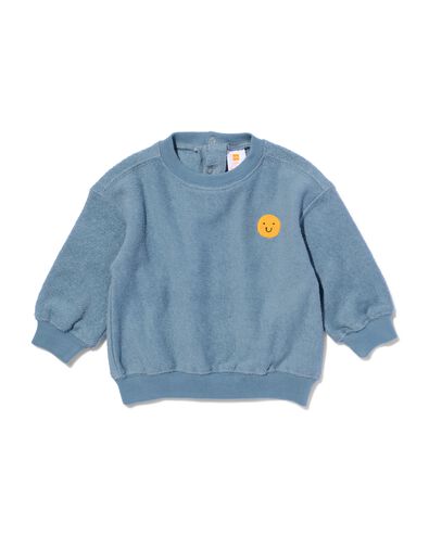 Babypulli Frottee Smiley blau - 33113170BLUE - HEMA