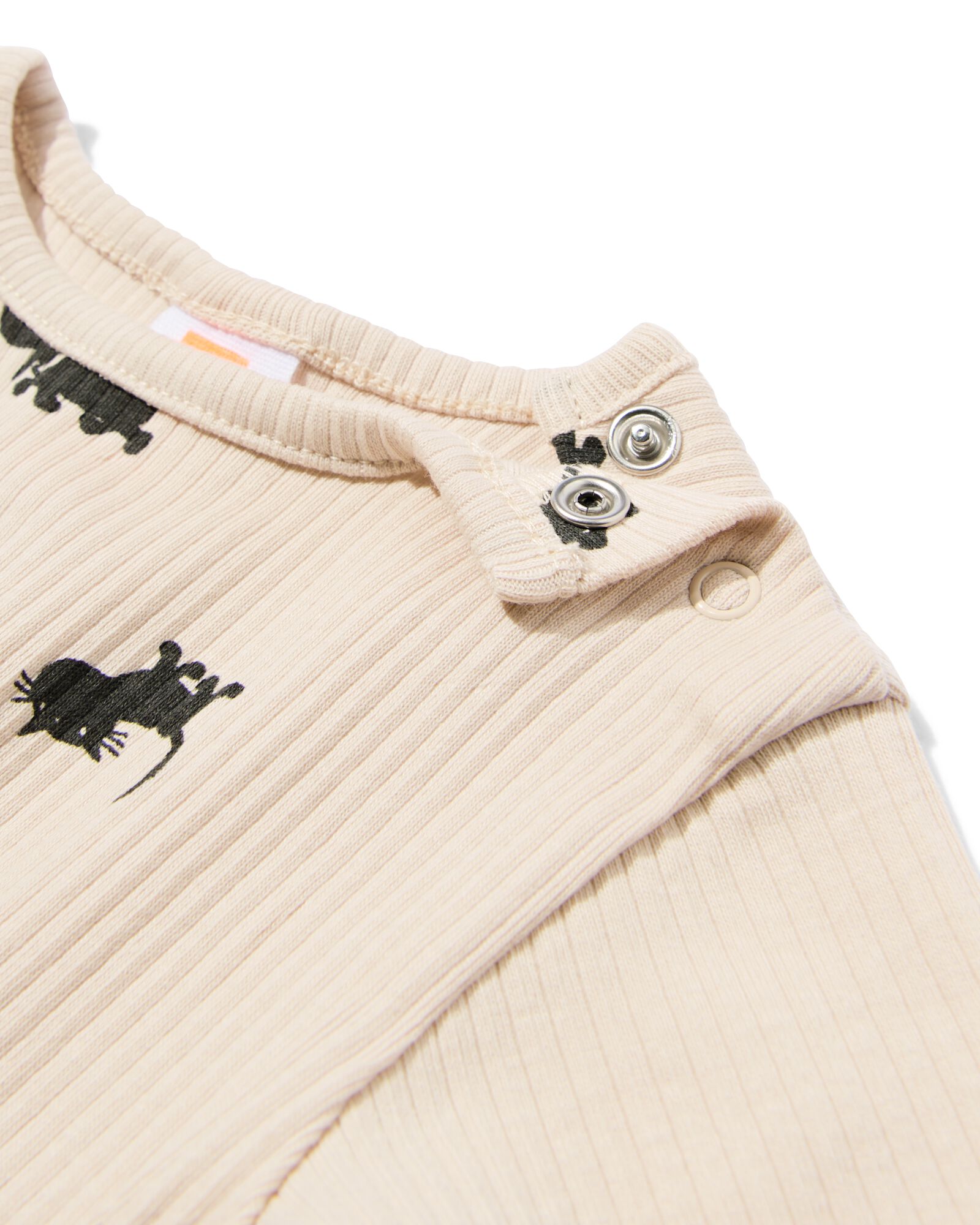 Takkie en Siepie newborn T-shirt rib ecru - 33433020ECRU - HEMA