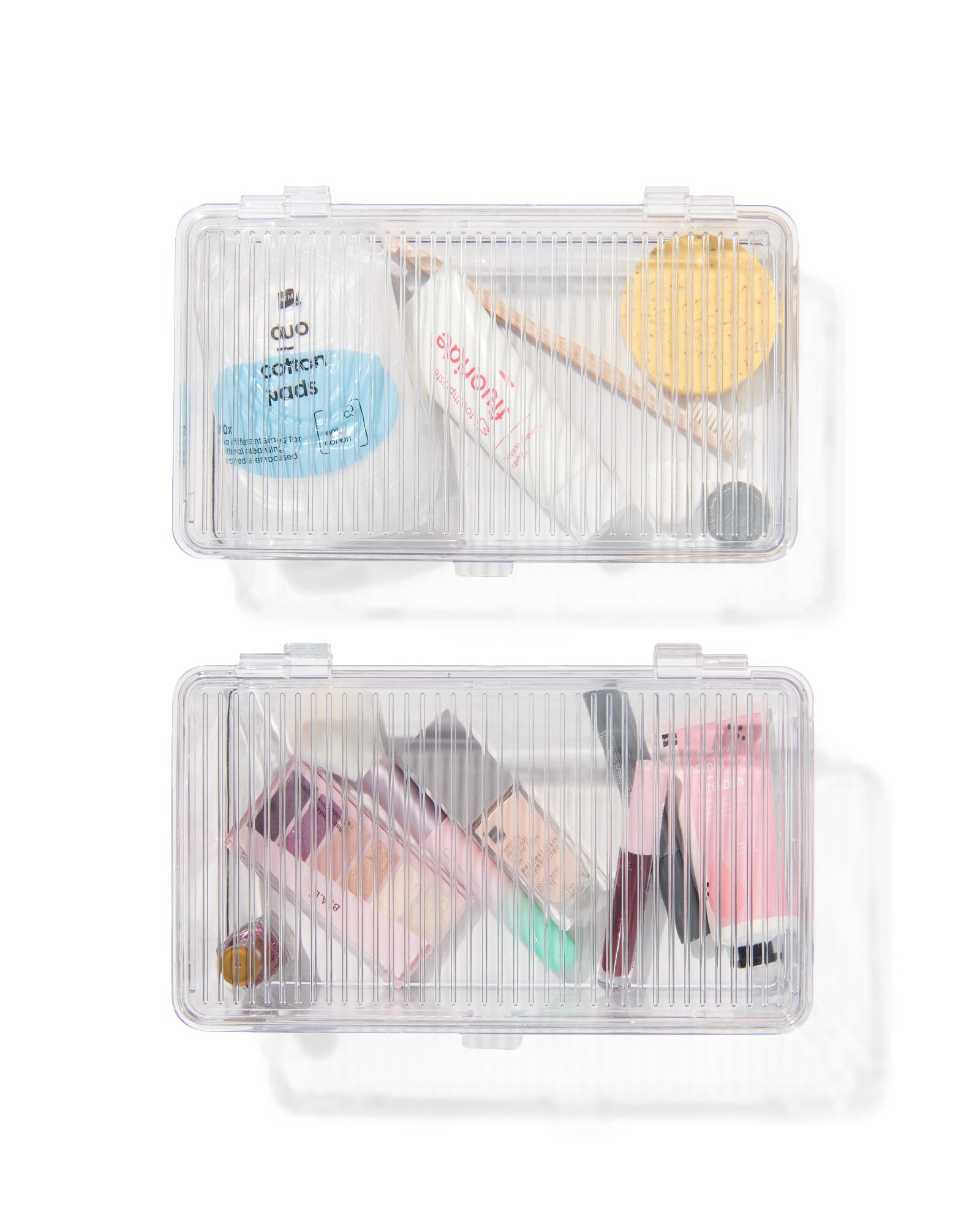 2 bo&icirc;tes de rangement avec couvercle - 39800033 - HEMA