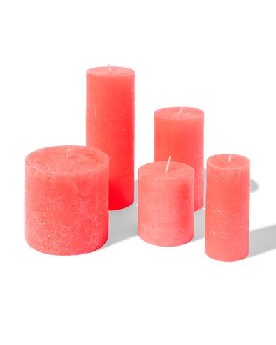 bougies rustiques orange fluorescent orange fluorescent - 2000000050 - HEMA