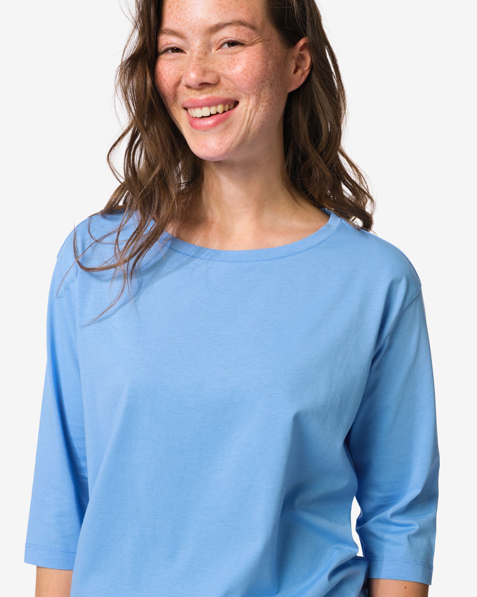 Damen-Pyjamaoberteil Tala, Jersey blau blau - 23401640BLUE - HEMA
