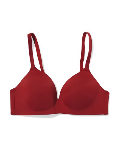 soutien-gorge pr&eacute;form&eacute; sans armatures rouge fonc&eacute; - 21800916DARKRED - HEMA