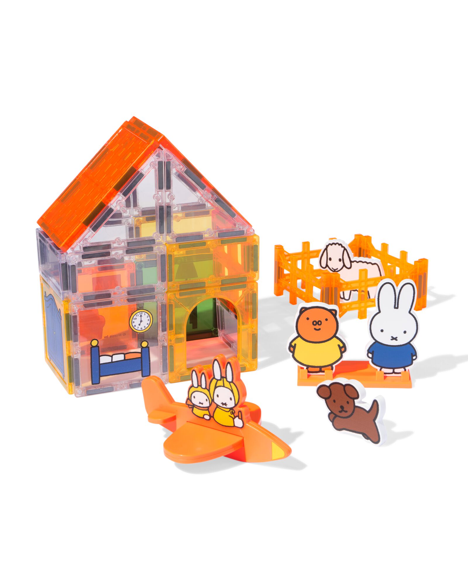 tuiles de construction magn&eacute;tiques Miffy avec ses amis 52 pi&egrave;ces - 60410371 - HEMA