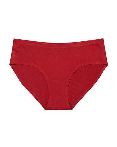 slip hipster femme seconde peau microfibre rouge fonc&eacute; - 19641333DARKRED - HEMA