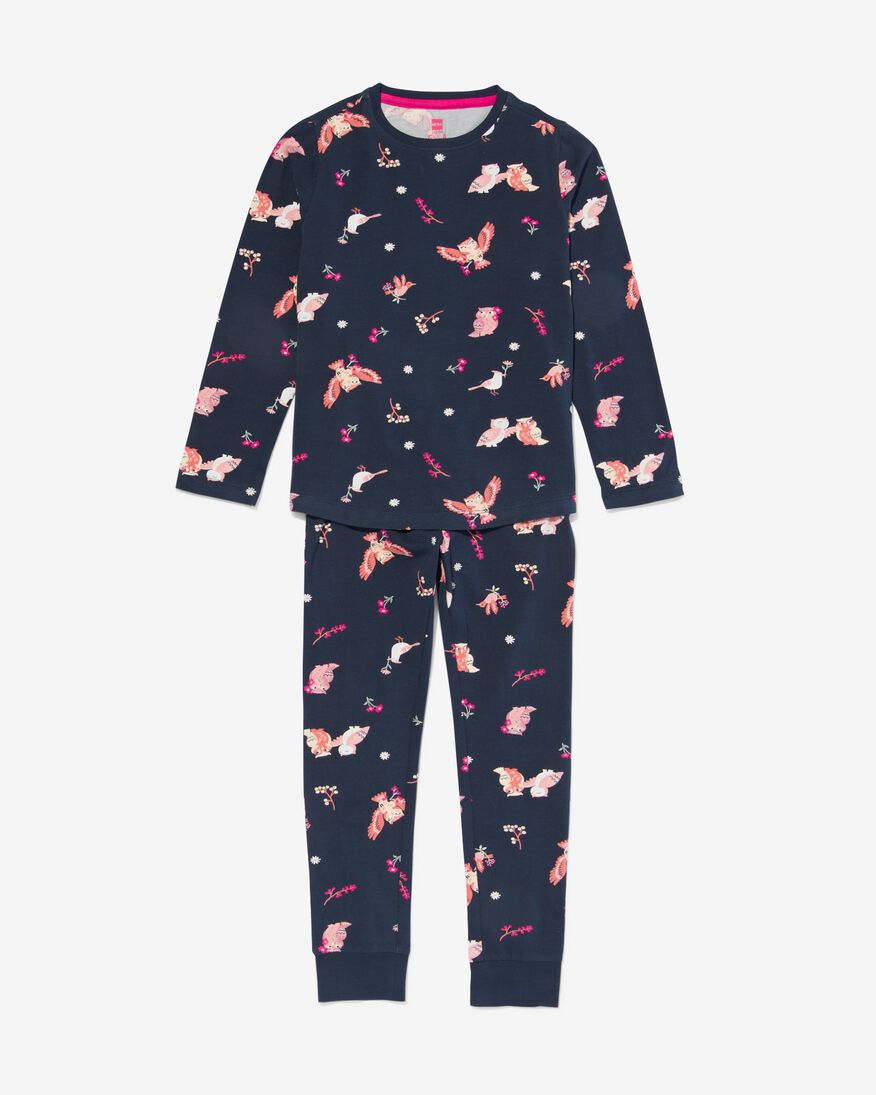 pyjama enfant avec oiseaux bleu foncé bleu foncé - 23010780DARKBLUE - HEMA