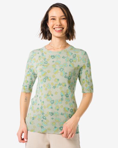 pull femme Raven fleurs gris clair - 36219460LIGHTGREY - HEMA