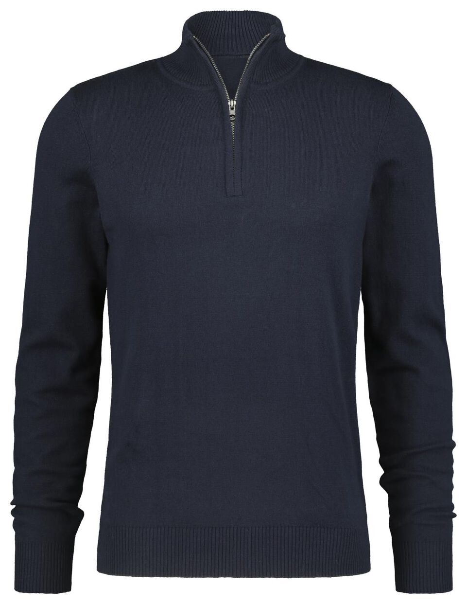 men's sweater zip dark blue - HEMA