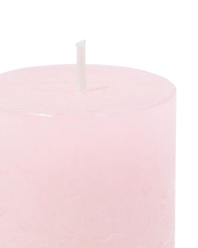 bougies rustiques rose p&acirc;le 5 x 11 - 13504106 - HEMA