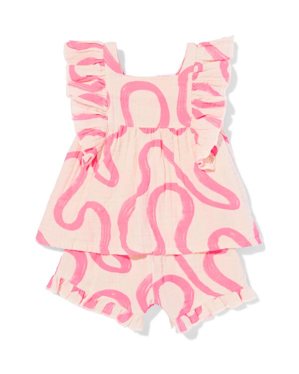 babykledingset mousseline swirl ecru ecru - 33089870ECRU - HEMA