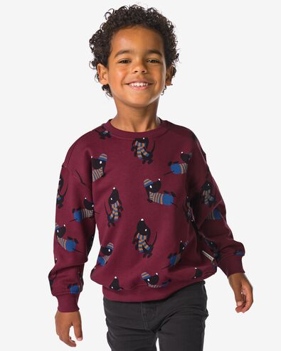 Pull enfant Takkie bordeaux - 30705301BURGUNDYRED - HEMA