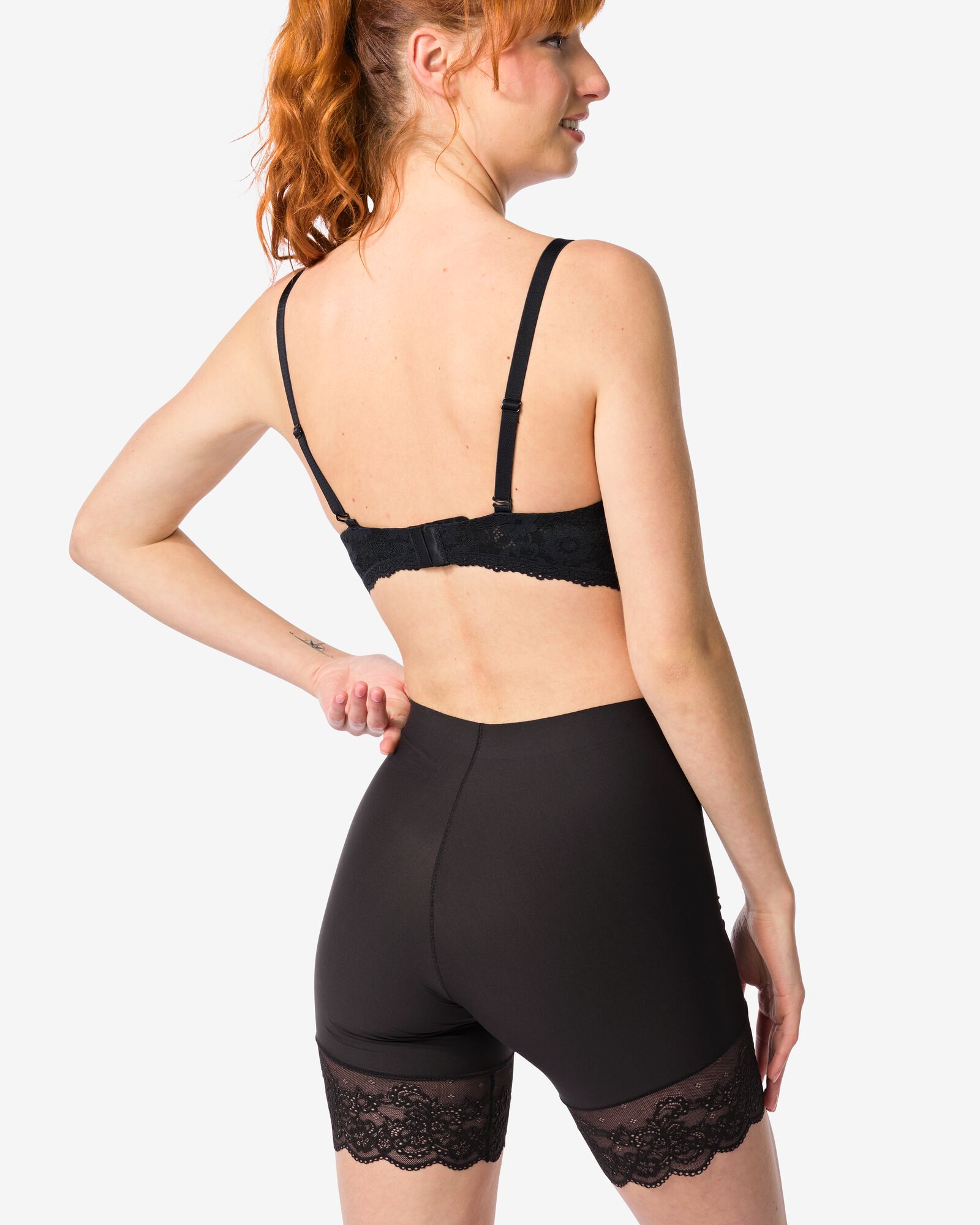 medium corrigerende bikershort second skin zwart zwart - 21560046BLACK - HEMA