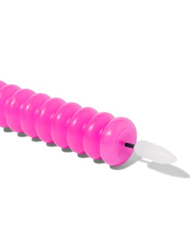kaars LED ribbel roze/donker rood - 13550087 - HEMA