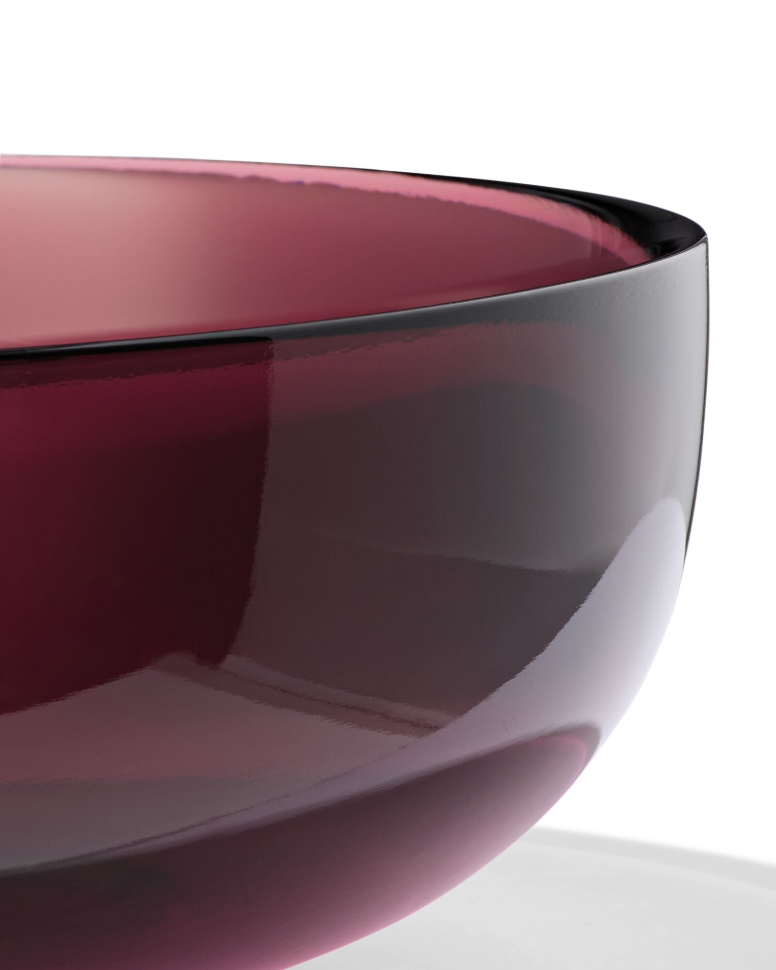 saladeschaal ⌀23cm glas bordeauxrood - 9650390 - HEMA