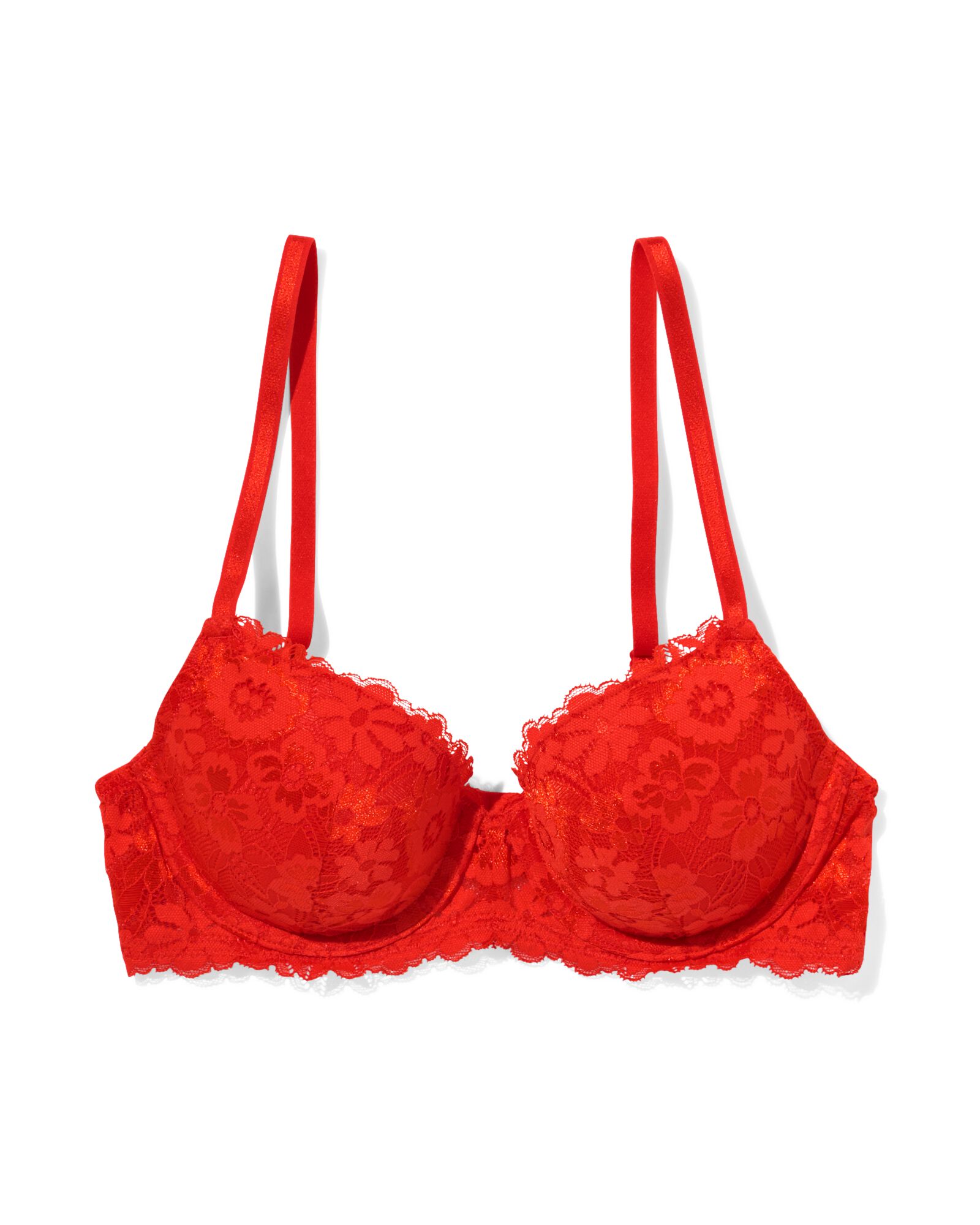 Vorgeformter Spitzen-BH mit Bügel rot rot - 21840210RED - HEMA