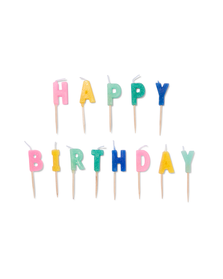 bougies d’anniversaire happy birthday - 14280155 - HEMA