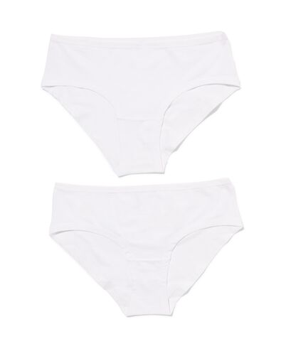 2 hipsters femme coton stretch blanc XL - 19650941 - HEMA