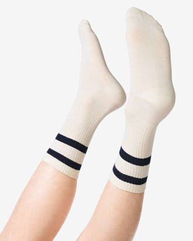 herensokken strepen - 5 paar beige beige - 4150540BEIGE - HEMA