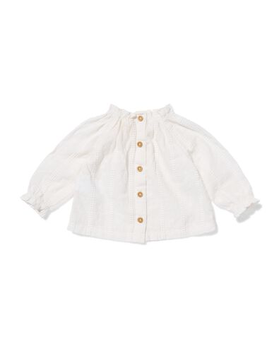 baby T-shirt broiderie gebroken wit gebroken wit - 33453920OFFWHITE - HEMA