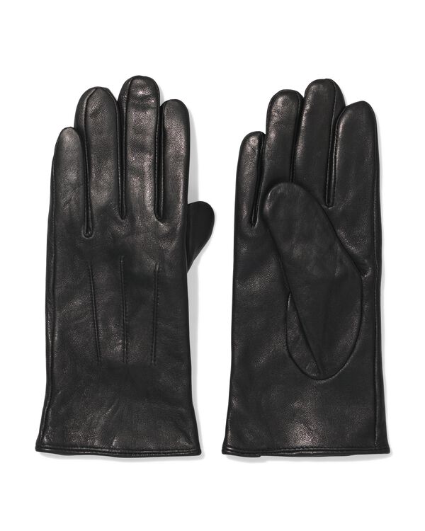 gants embout tactile cuir femme noir noir - 16451010BLACK - HEMA
