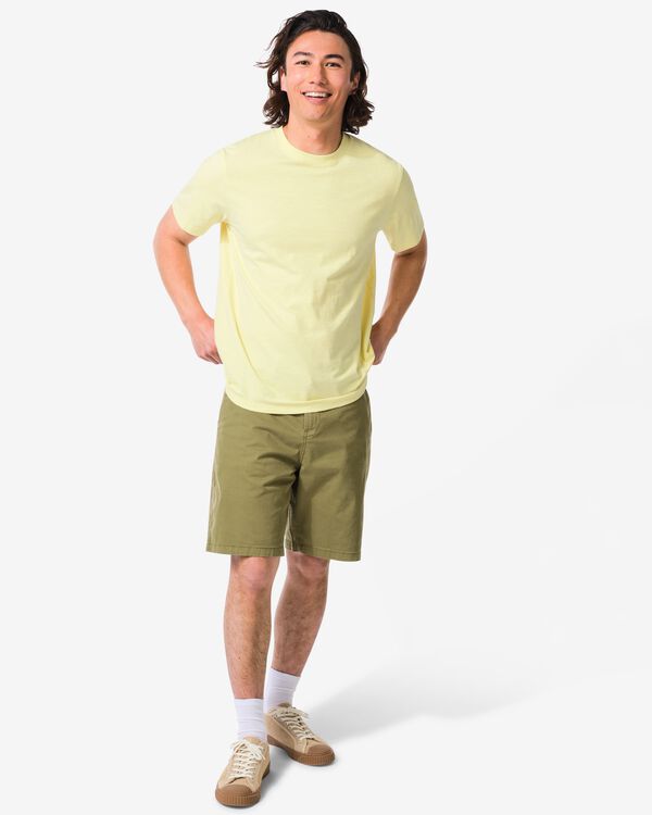 herenshort Charly regular fit chino middengroen middengroen - 2140910MIDGREEN - HEMA