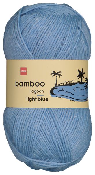 fil de laine avec bambou 100g bleu bleu - 1000029018 - HEMA