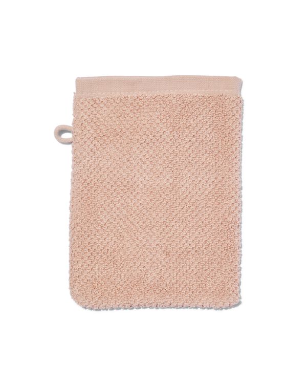 gant de toilette 2&egrave;me vie coton recycl&eacute; 16x21 vieux rose - 5240216 - HEMA