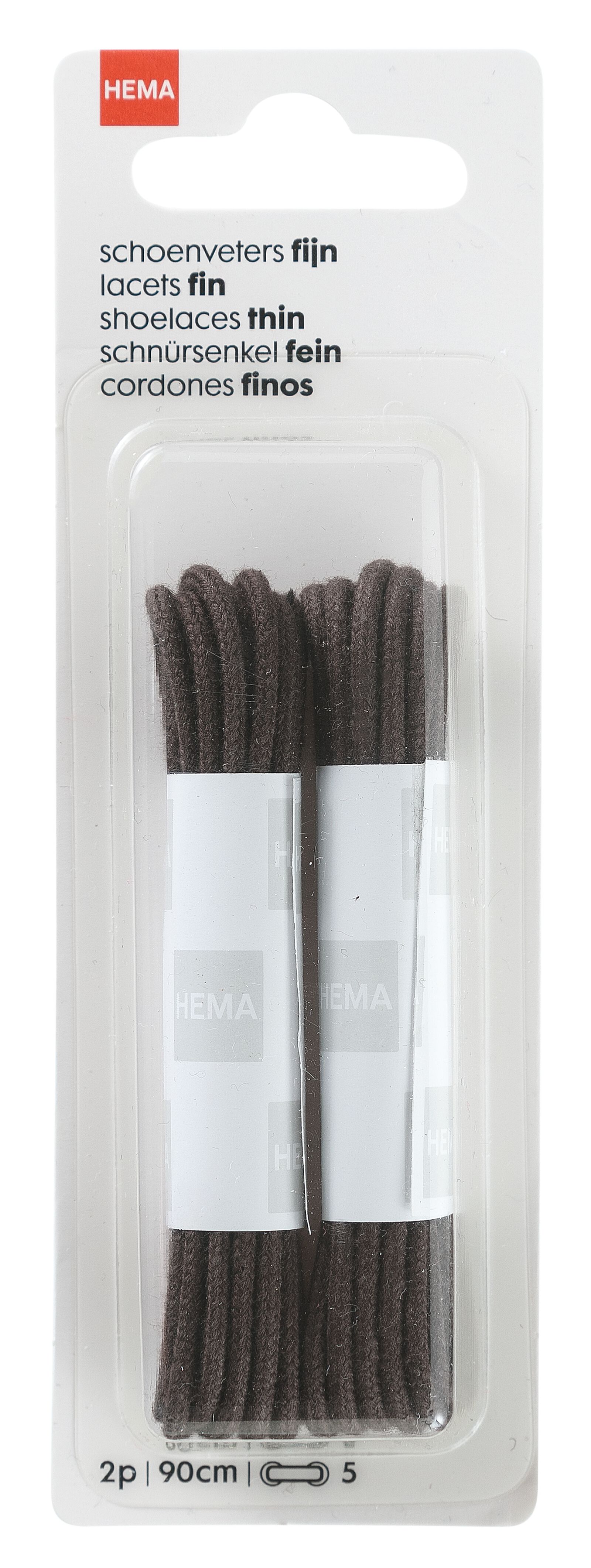 2-pak schoenveters fijn 90 cm - 20550326 - HEMA
