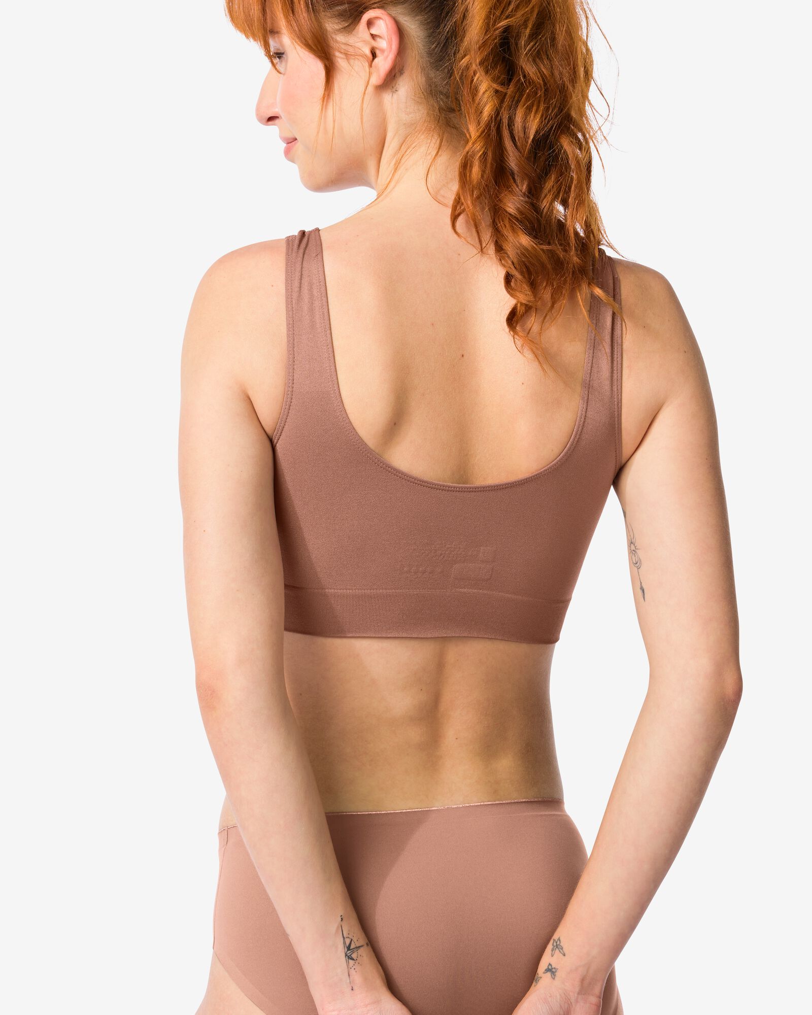 Damen-Bustier, nicht vorgeformt, nahtlos mittelbraun - 21850340MIDBROWN - HEMA