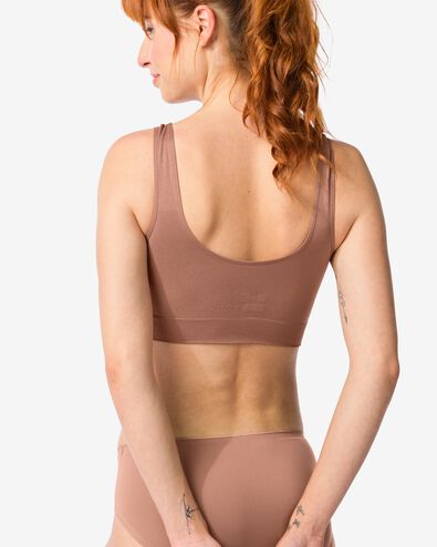Damen-Bustier, nicht vorgeformt, nahtlos mittelbraun - 21850340MIDBROWN - HEMA