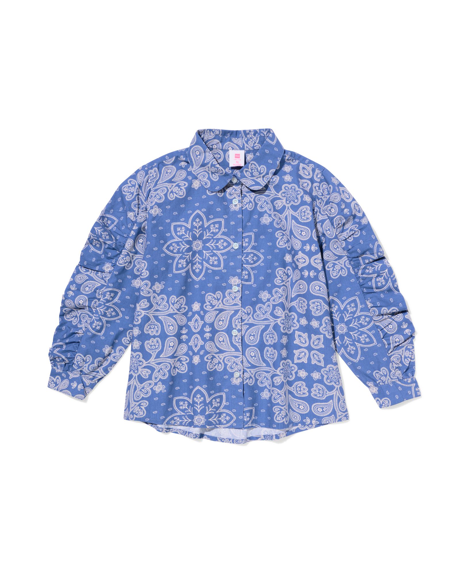 kinderblouse middenblauw middenblauw - 30837006MIDBLUE - HEMA