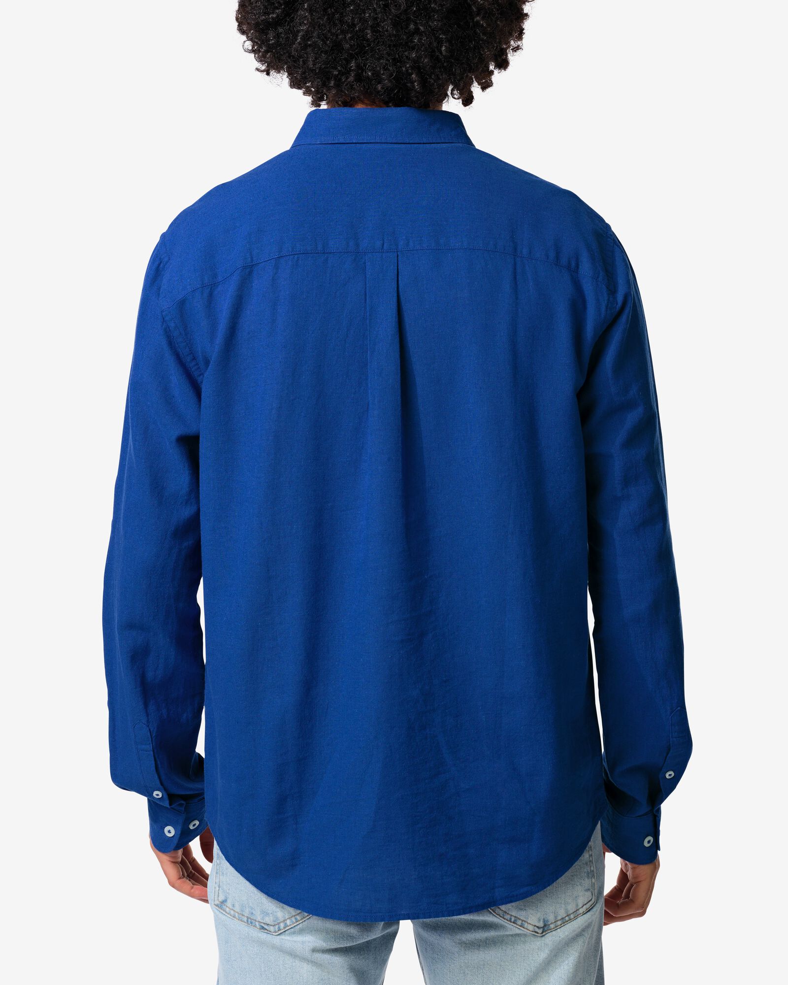 herenoverhemd Louis felblauw felblauw - 2131750BRIGHTBLUE - HEMA