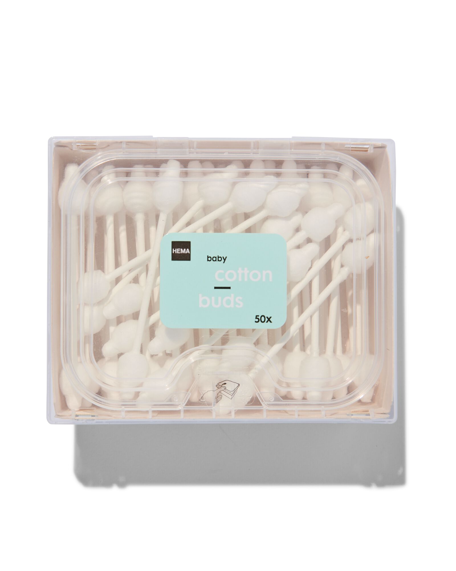 50 coton-tiges bébé en coton/carton - 11335006 - HEMA