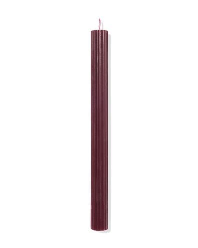 bougie longue &Oslash;2,2x24cm relief aubergine - 13504082 - HEMA